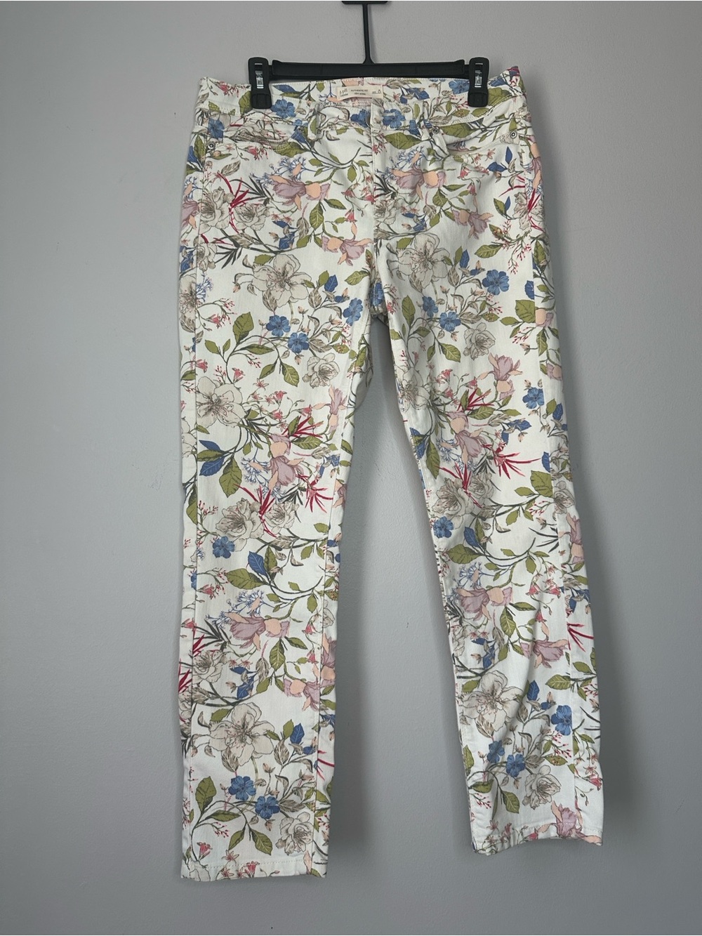 Floral Skinny Women’s Jeans - White Multi - Picture 3 of 8